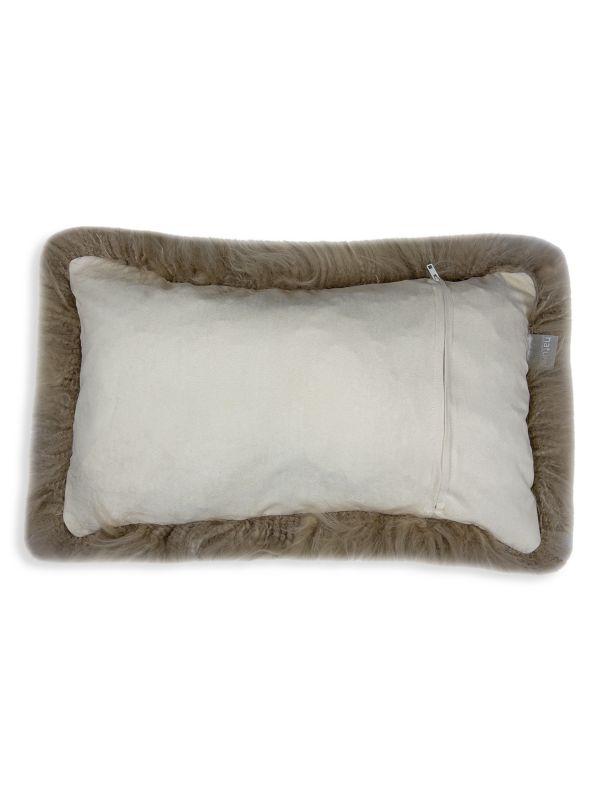 Natural Sheepskin Throw Pillow