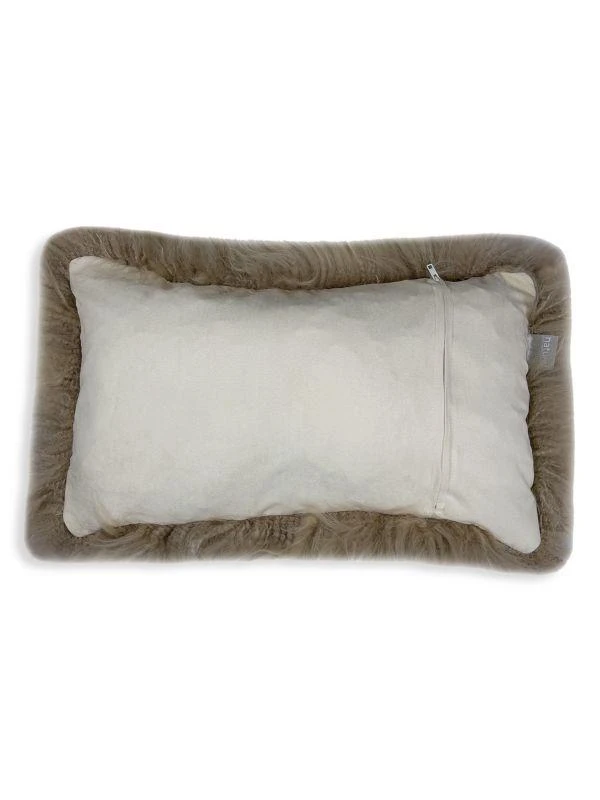 Natural Sheepskin Throw Pillow 2