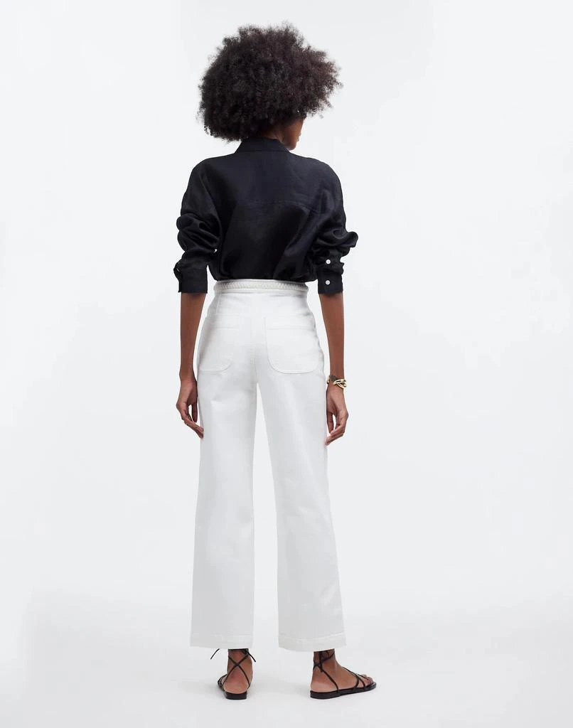 Madewell Madewell x Lisa Says Gah! The Perfect Vintage Wide-Leg Crop Jean in Eyelet White 4