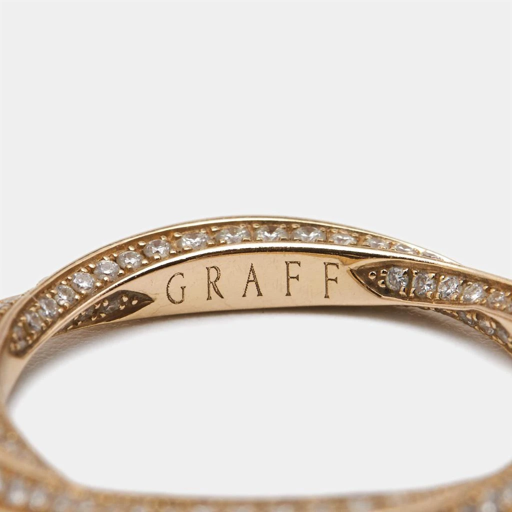 Graff Graff Sprial Pave Diamond 18k Rose Gold Ring Size 49 7