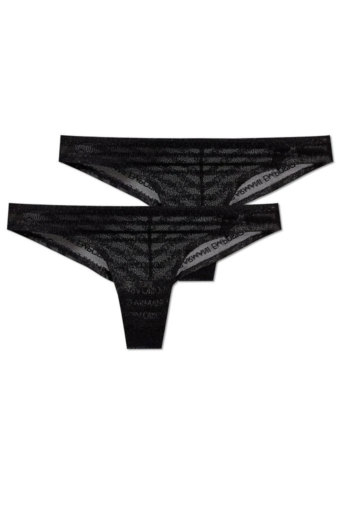 Emporio Armani Lace Briefs With Logo 2 Pack 1