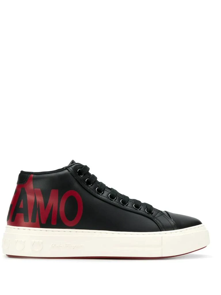 Salvatore Ferragamo Ferragamo Logo Print Sneakers 4