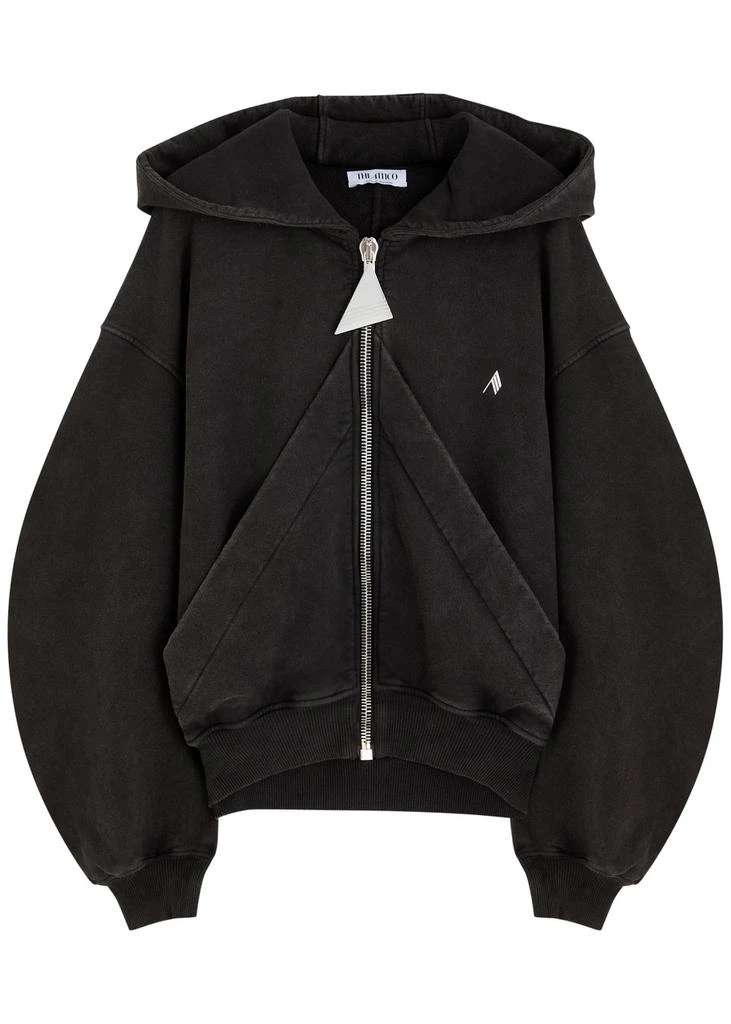 The Attico Hooded faded stretch-cotton sweatshirt 1