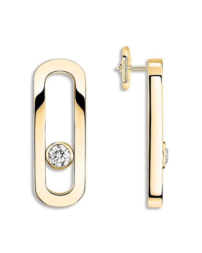 Messika 18K Gold Move Uno Diamond Oval Drop Earrings 3