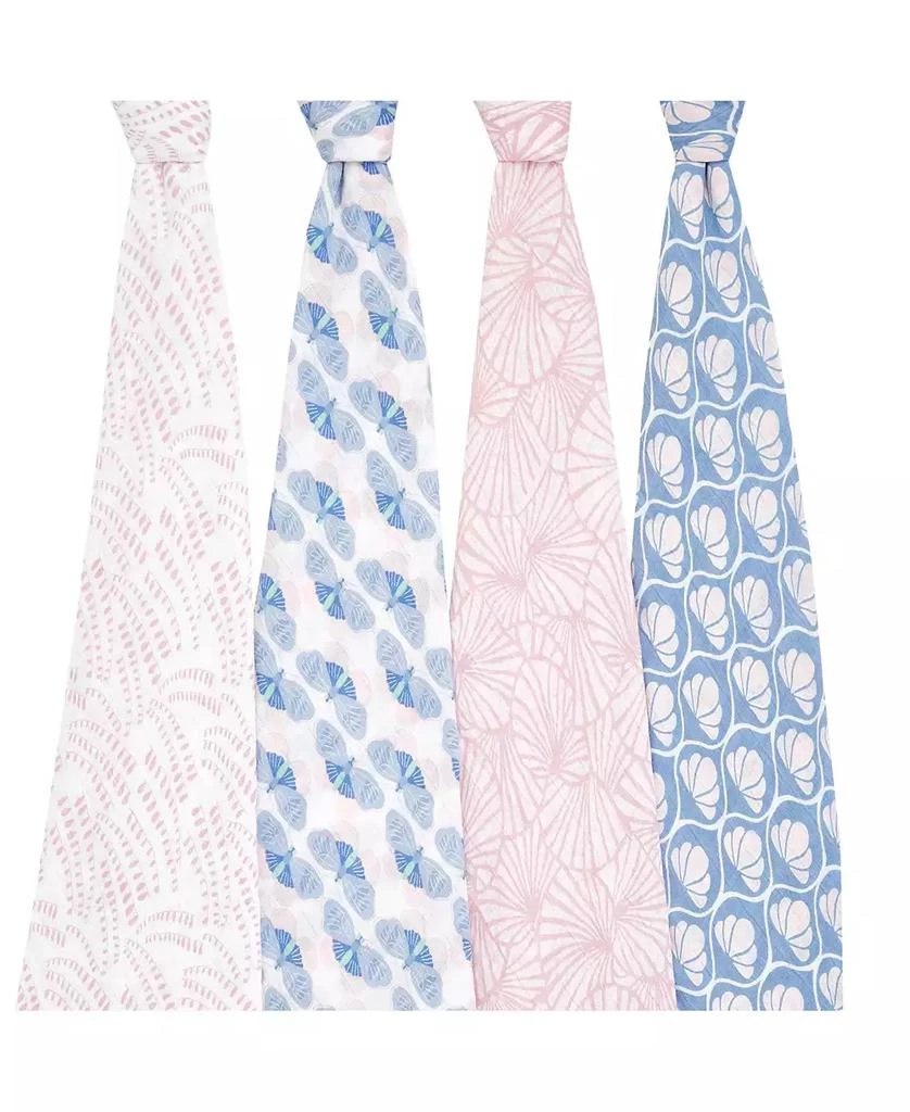 aden + anais Baby Girls Deco Swaddle Blankets, Pack of 4 2