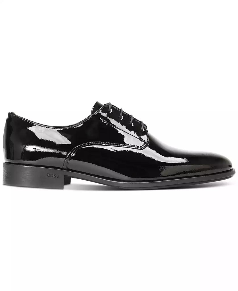 Hugo Boss Men's Patent Leather Colby Printed Derby Dress Shoe
