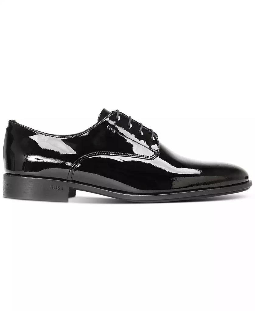 Hugo Boss Men's Patent Leather Colby Printed Derby Dress Shoe 1