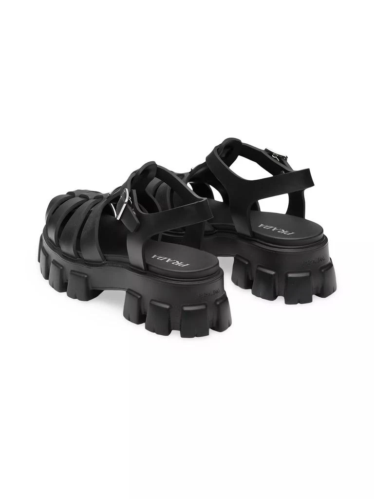 Prada Monolith Rubber Sandals 4