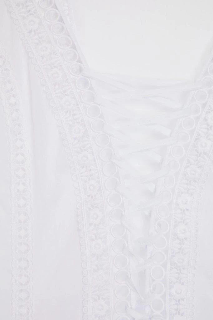 Charo Ruiz Ibiza Zia guipure lace-trimmed cotton-blend voile kaftan 4