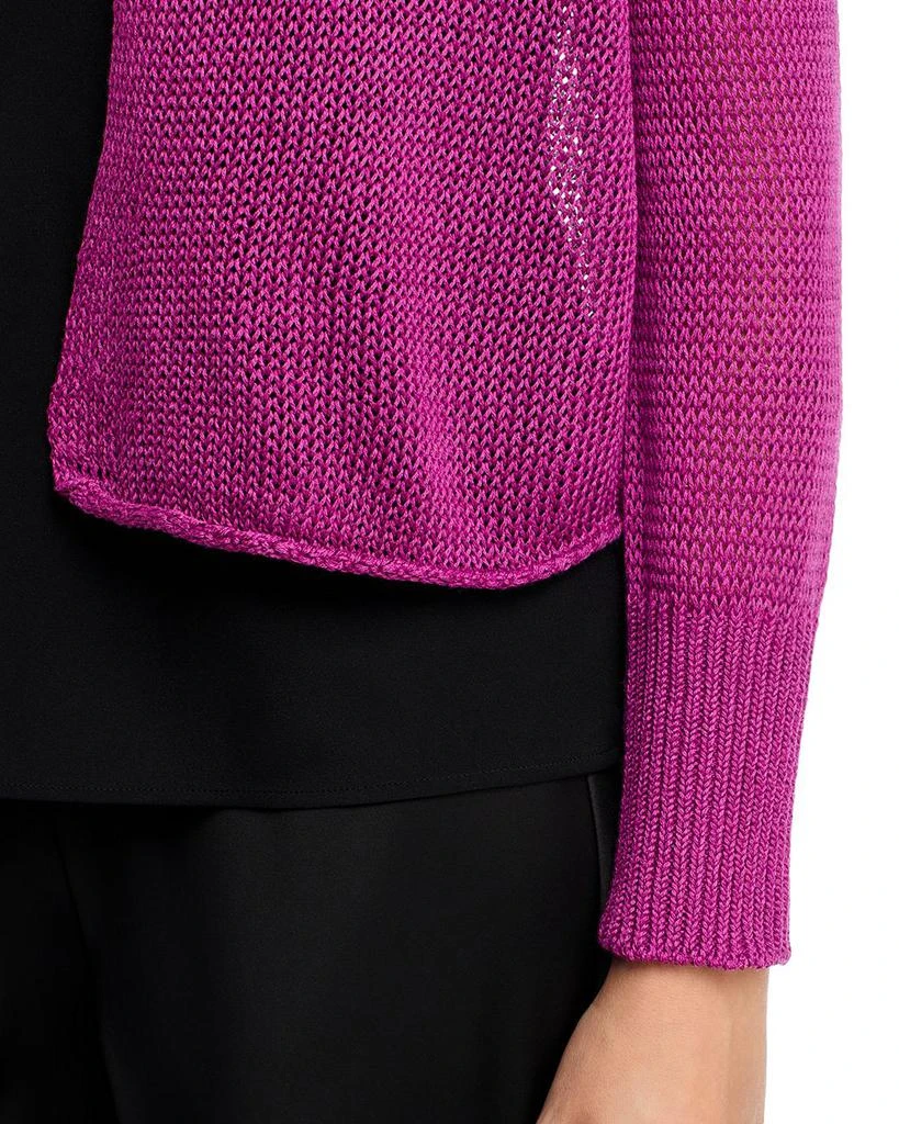 Eileen Fisher Open Front Cropped Cardigan Sweater 4
