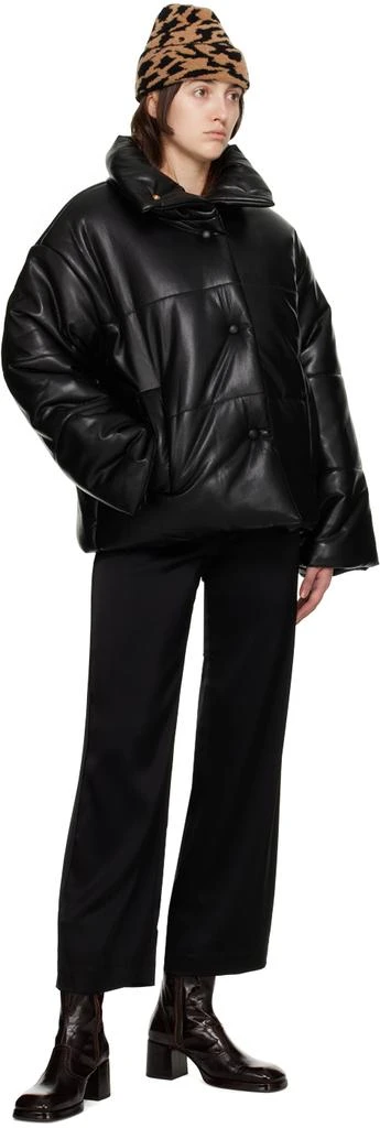 Nanushka Black Hide Vegan Leather Jacket 4