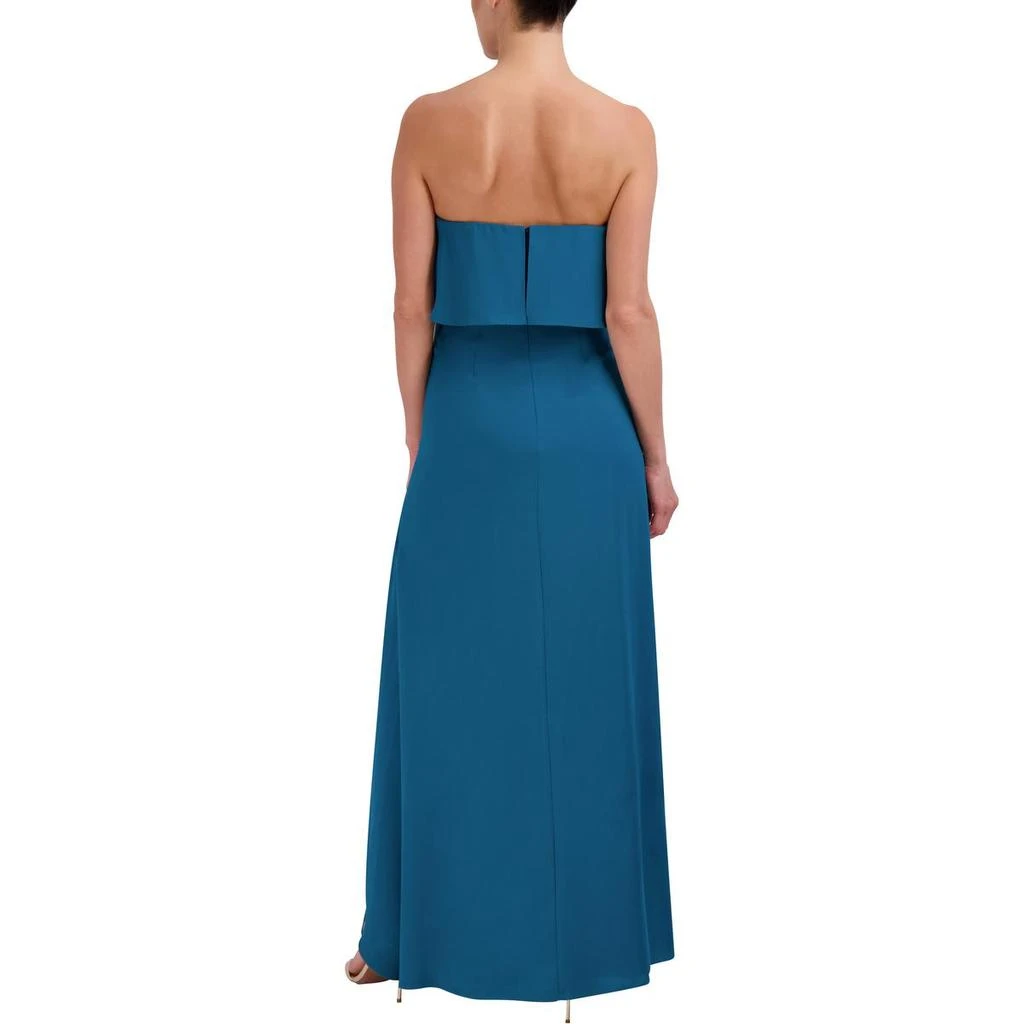 BCBG Womens Strapless Cascade Ruffle Evening Dress 2