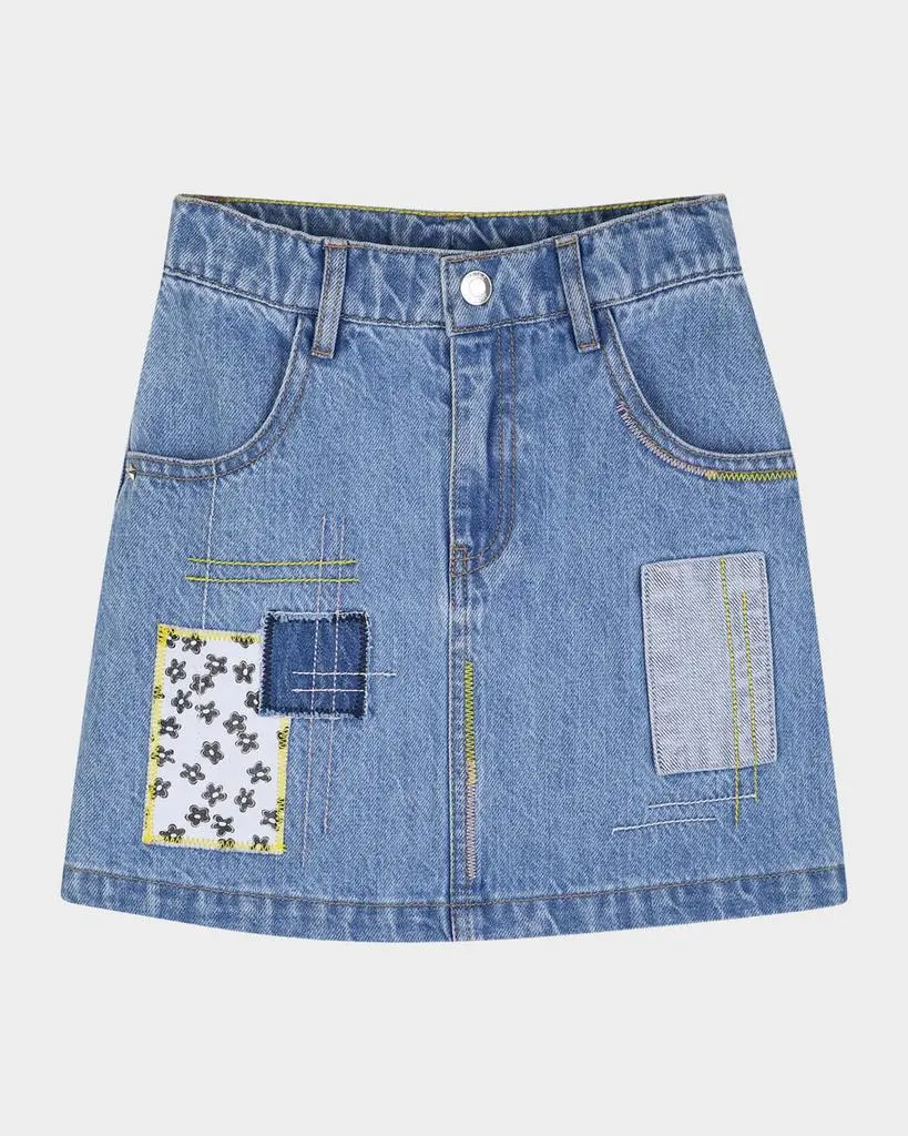 Marc Jacobs Girl's Patchwork Mini Denim Skirt, Size 4-6