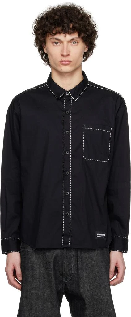 NEIGHBORHOOD Black Hand Stitching LS Shirt 1