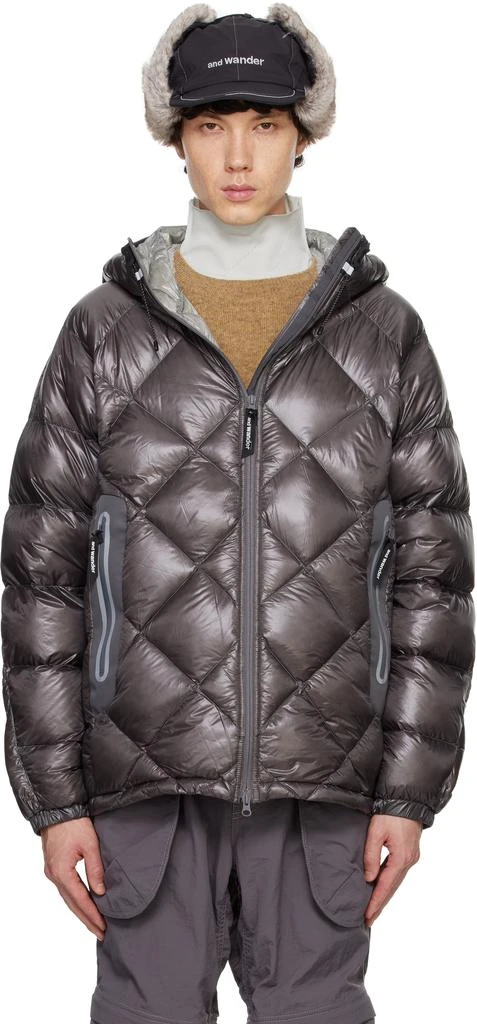 And Wander Gray Diamond Stitch Down Jacket 1