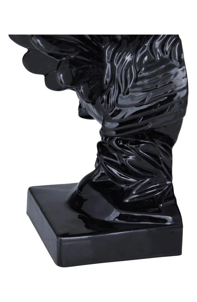 SONOMA SAGE HOME Black Ceramic Rooster Bookends with Enamel Exterior - Set of 2 5