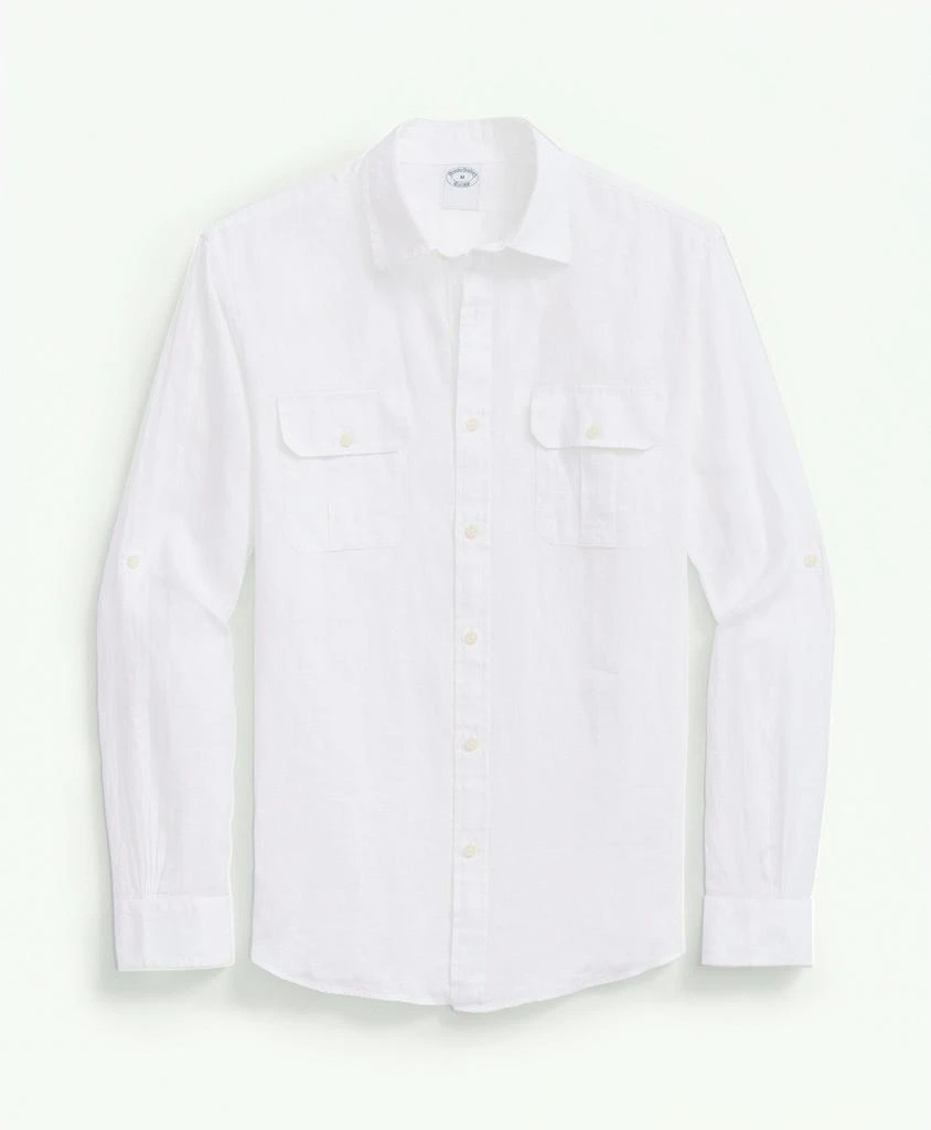Brooks Brothers Irish Linen Ainsley Collar Sport Shirt 1