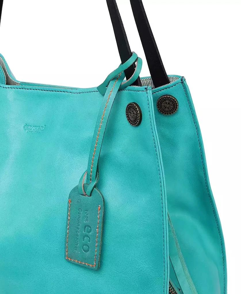 OLD TREND Women's Genuine Leather Daisy Tote Bag 12