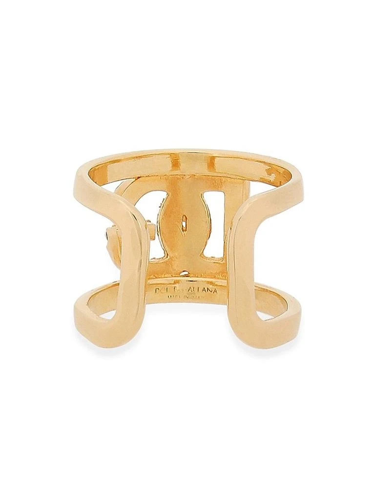 Dolce & Gabbana Goldtone & Glass Crystal Monogram Ring 3