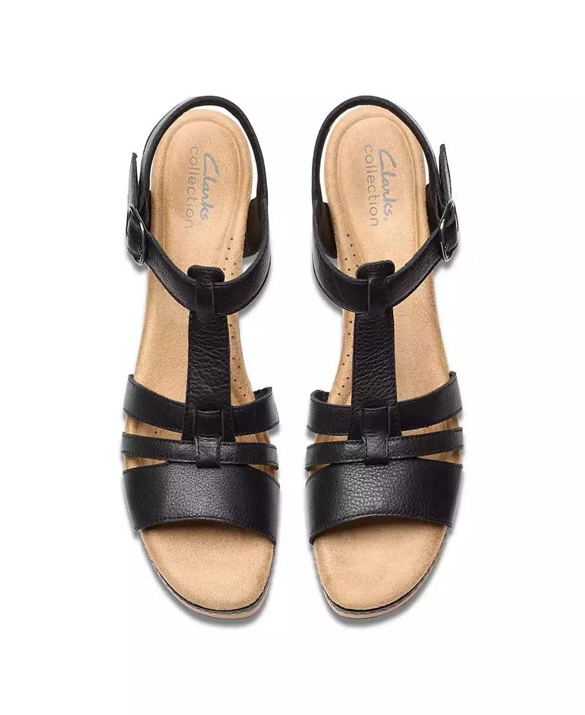 Clarks Seannah Madi Clog-Style Wedge T-Strap Sandals 4