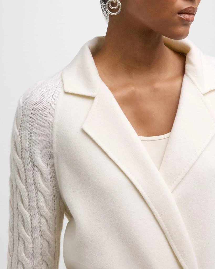 TSE Cashmere Double-Face Cable-Knit Cashmere Coat 6