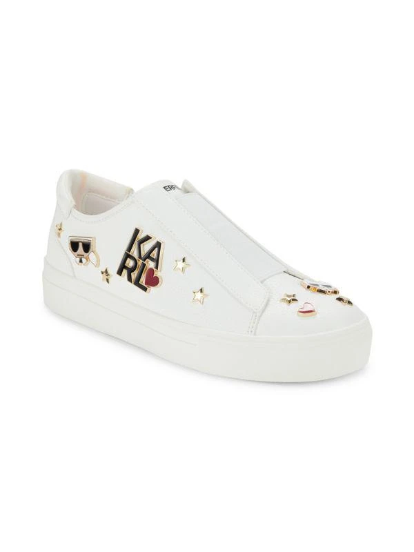 Karl Lagerfeld Paris Caitie Logo Graphic Slip On Sneakers 2