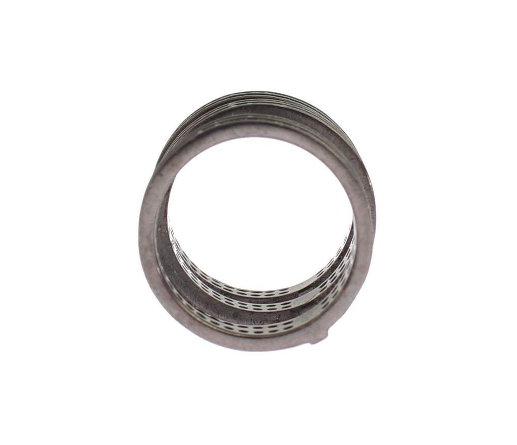 Nialaya Nialaya Black CZ Rhodium 925 Silver Ring