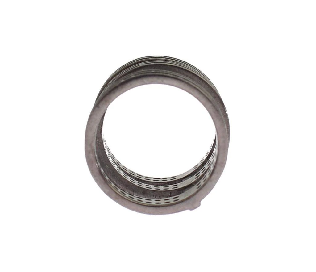 Nialaya Nialaya Black CZ Rhodium 925 Silver Ring 2