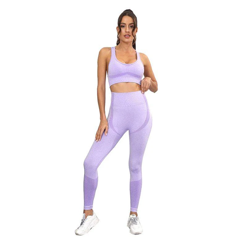 SheShow Women Sports And Fitness Fashion Buttock Lifting Yoga Suit Set 1