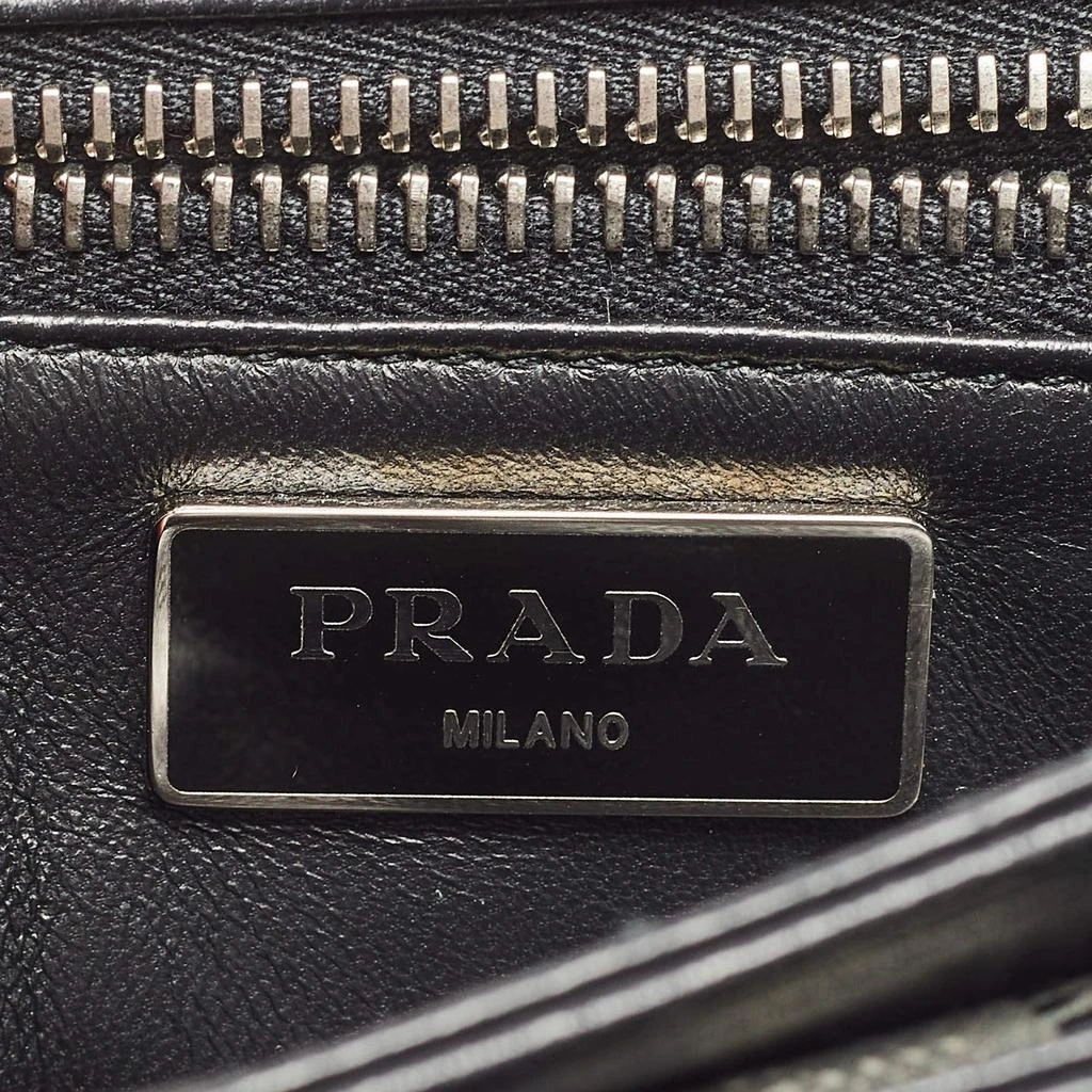 Prada Prada Grey Molecule Print Leather Flap Top Handle Bag 15