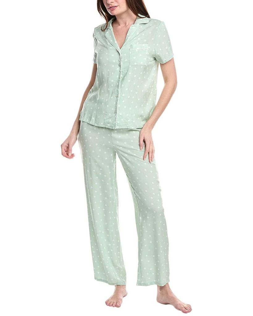 Splendid 2pc Woven Notch Pajama Pant Set 1