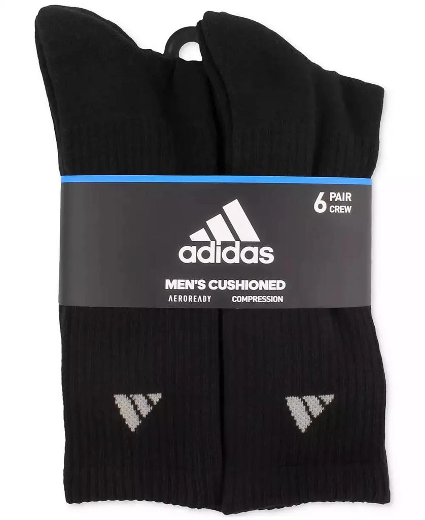 adidas Men's Cushioned Athletic 6-Pack Crew Socks 4