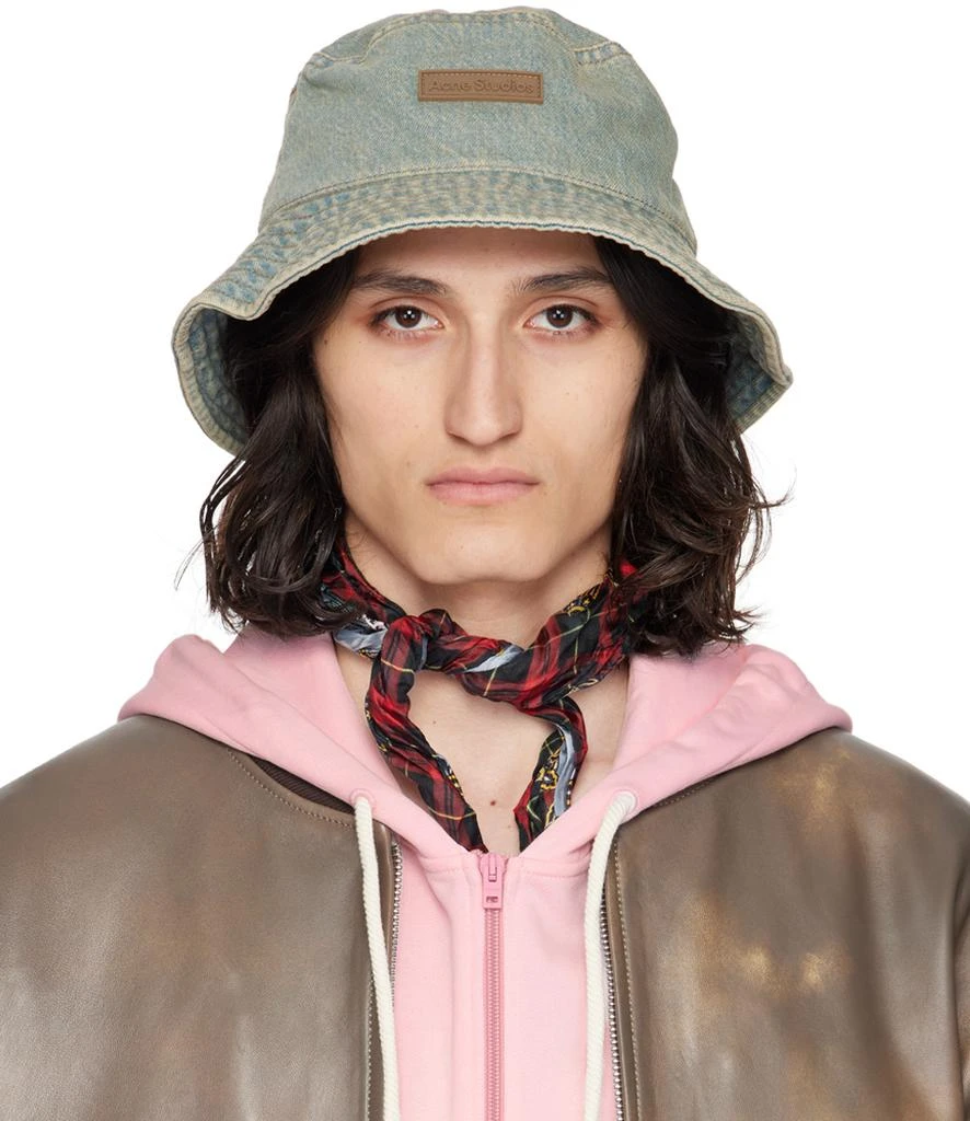Acne Studios Blue Brimmo Delta Denim Bucket Hat 1