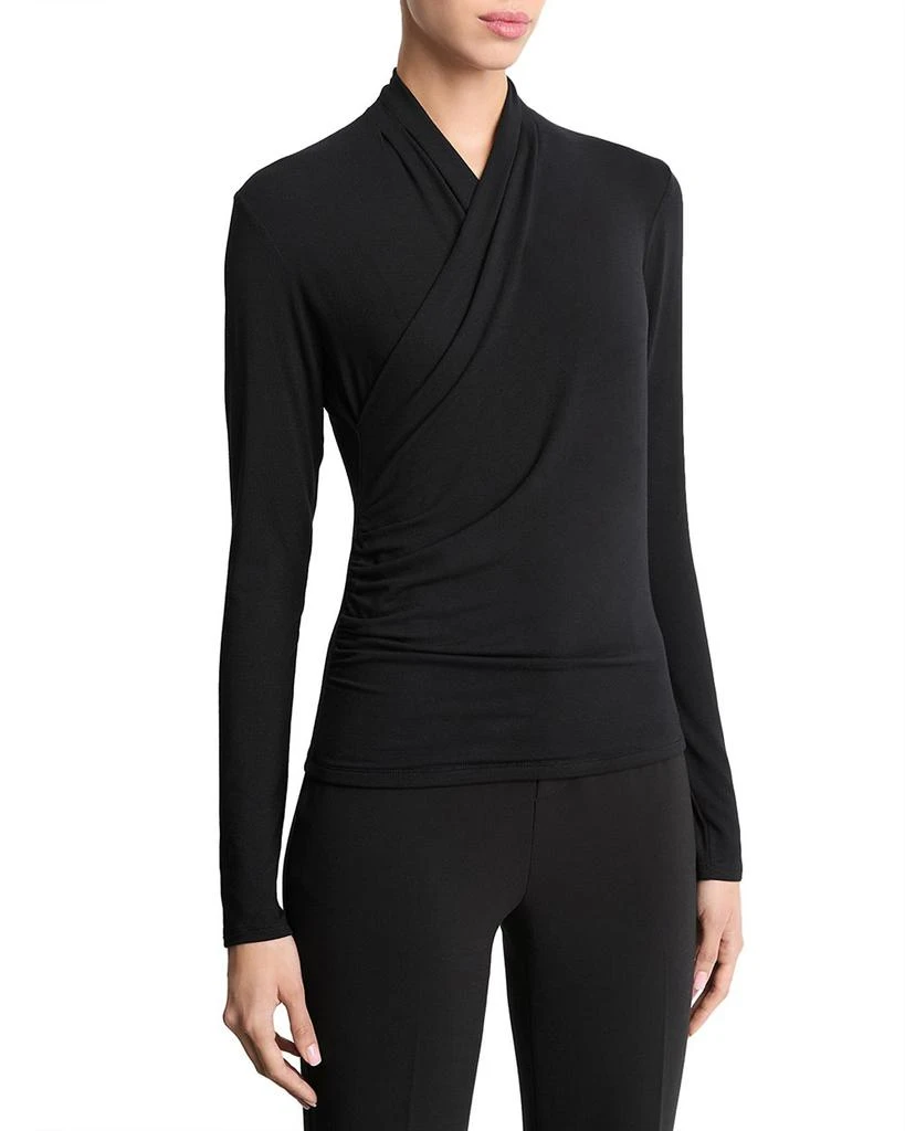 Vince Long Fixed Wrap Long Sleeve Top 4