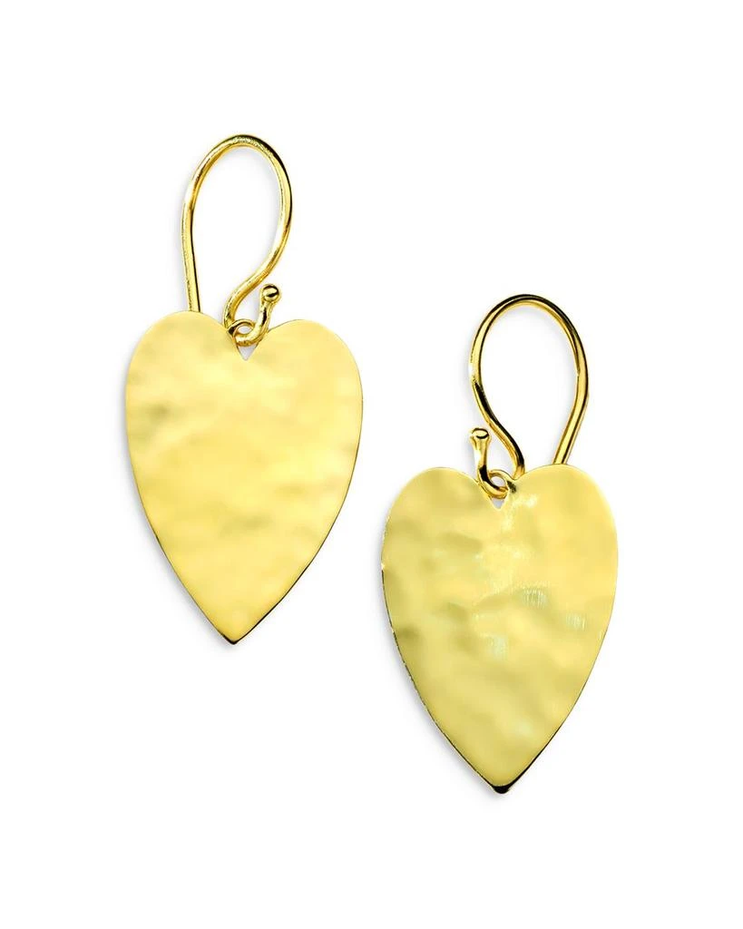Ippolita 18K Yellow Gold 18K Classico Crinkle Medium Heart Drop Earrings 1