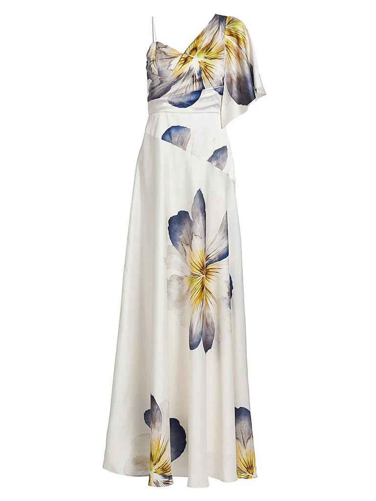 Teri Jon Floral Asymmetric One-Flutter-Sleeve Gown - Dresses & Skirts -  Compare Prices from 7+ Stores - BeyondStyle