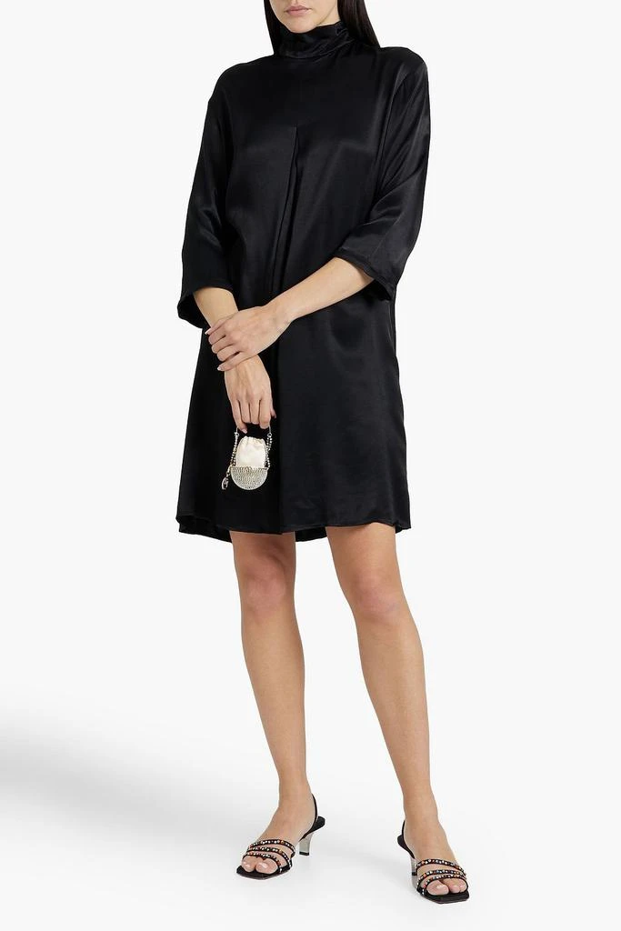 Sleeper Party feather-trimmed satin mini dress 5