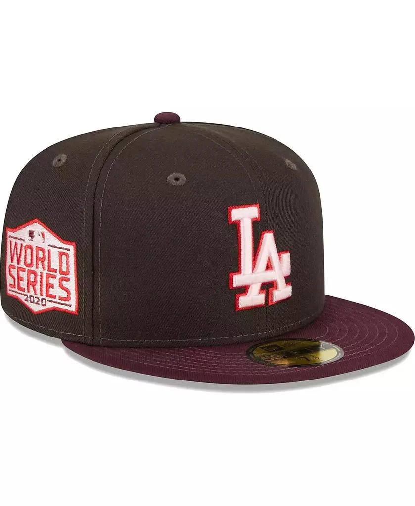 New Era Men's Brown, Maroon Los Angeles Dodgers Chocolate Strawberry 59FIFTY Fitted Hat 1