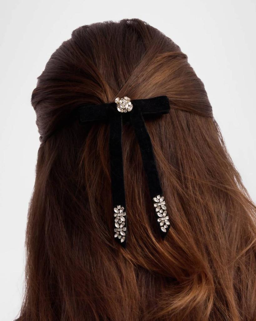 Mignonne Gavigan Mignonne Gavigan - Women's Hampton Velvet And Crystal Bow Barette