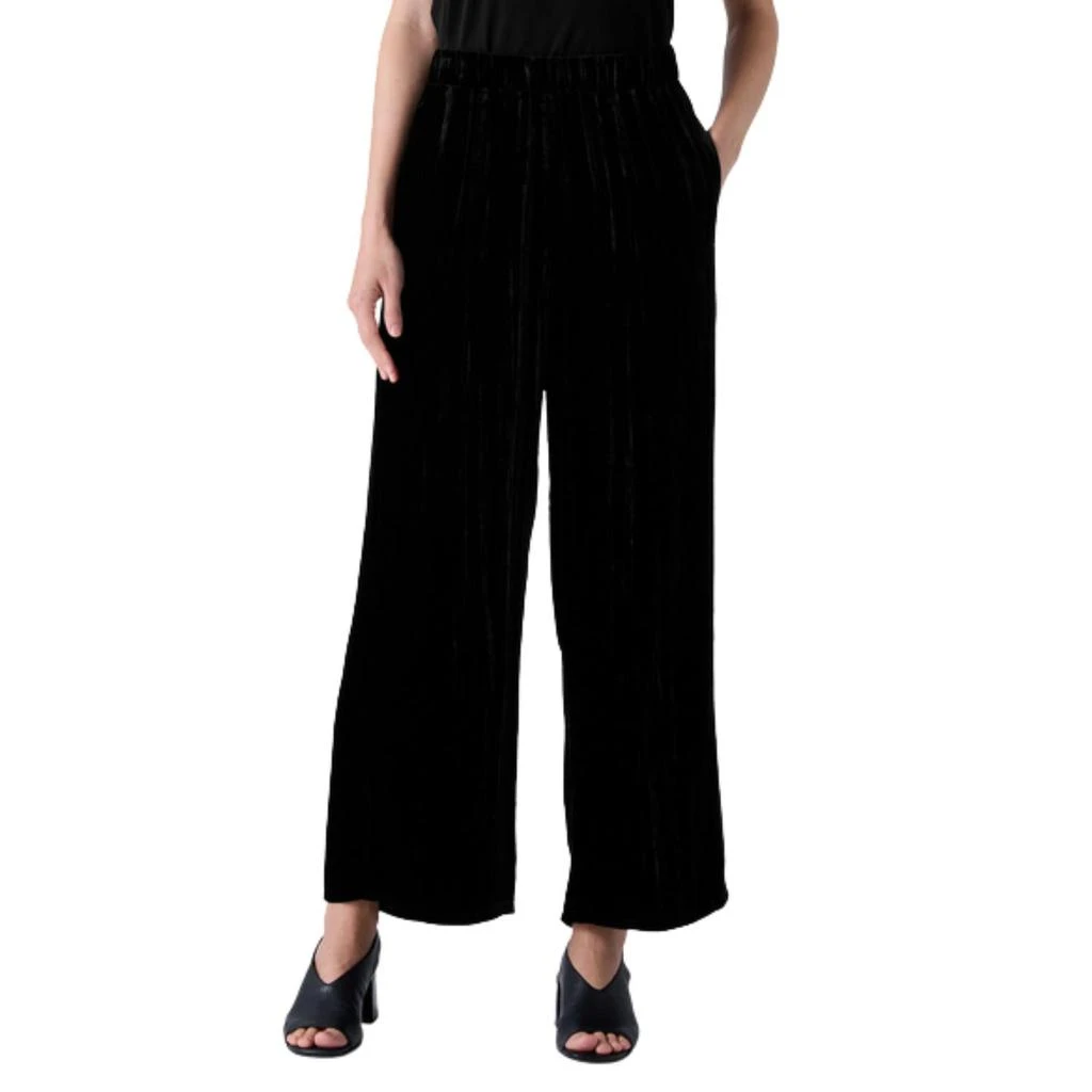 Eileen Fisher Eileen Fisher - Crushed Velvet Wide Ankle Pants 1