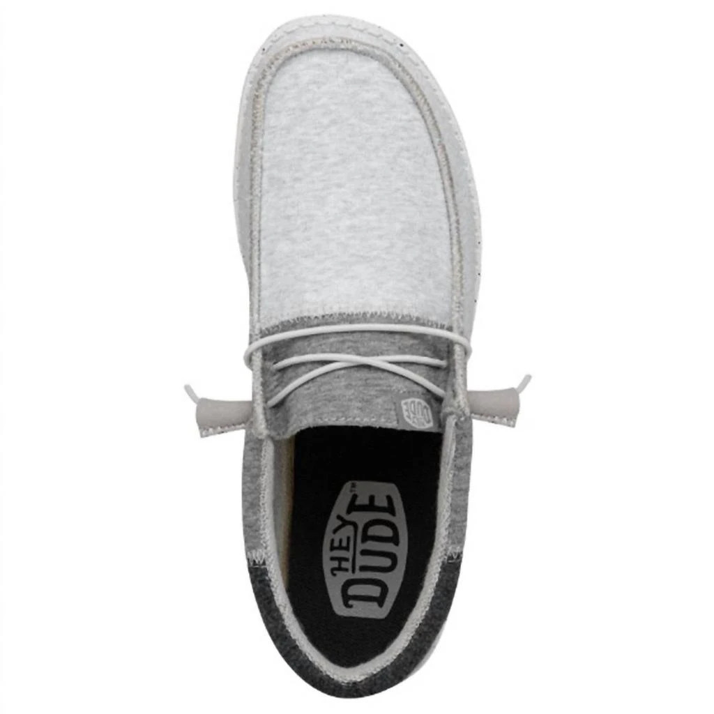 Hey Dude Men's Wally Tri Varsity Sneaker In Grey 3