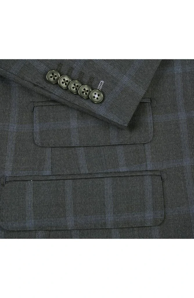 English Laundry Plaid Trim Fit Wool Blend Two-Piece Suit 4