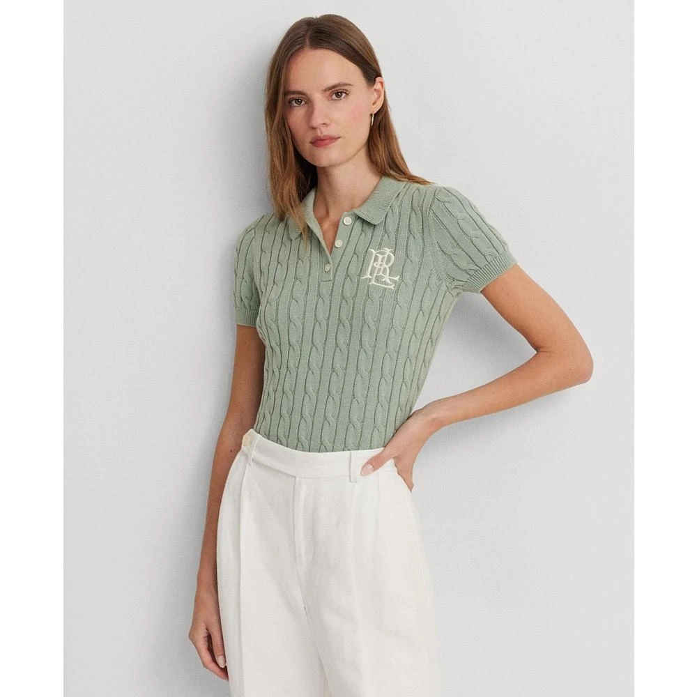 Ralph Lauren Women's Cable-Knit Polo Shirt 1
