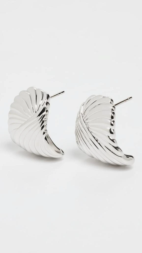 Missoma Wavy Ridge Ripple Oversized Stud Earrings 3