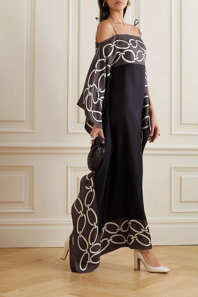 Valentino Off-the-shoulder printed silk gown 2