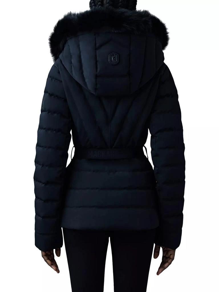 Mackage Elita Belted Down Ski Jacket With Shearling Hood 5