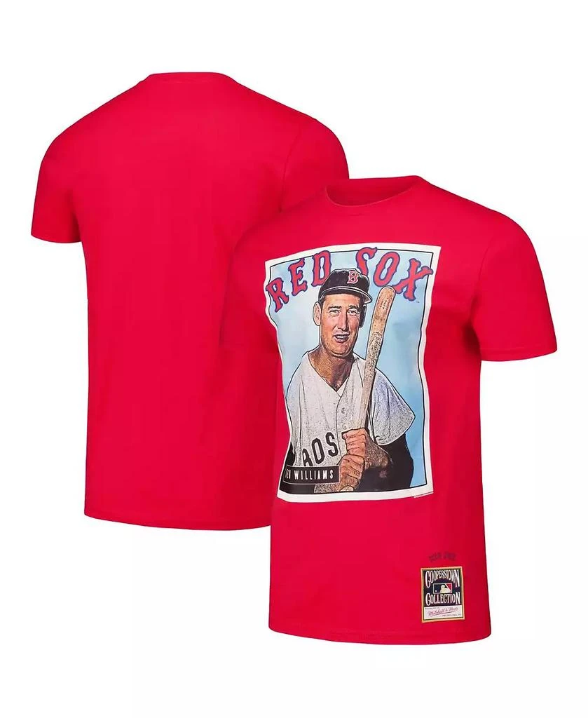 Mitchell & Ness Men's Ted Williams Red Boston Red Sox Cooperstown Collection Collectors Connection T-Shirt 1