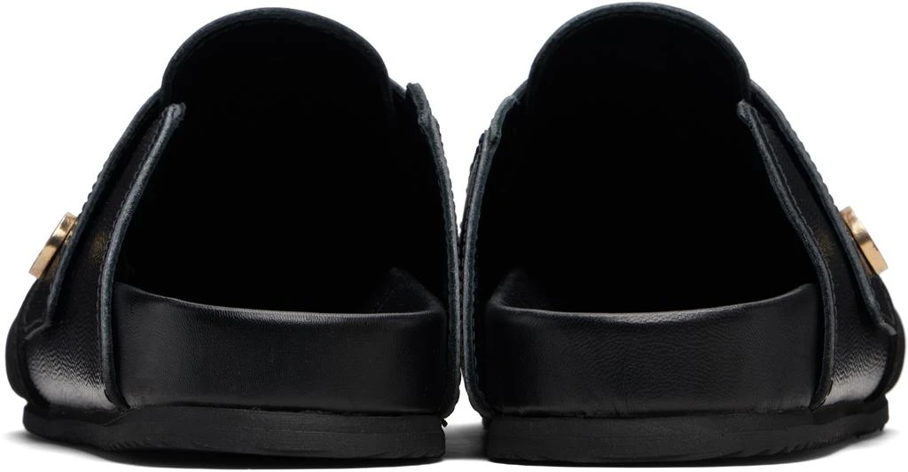 Casablanca Black Leather Outdoor Mule Loafers 2