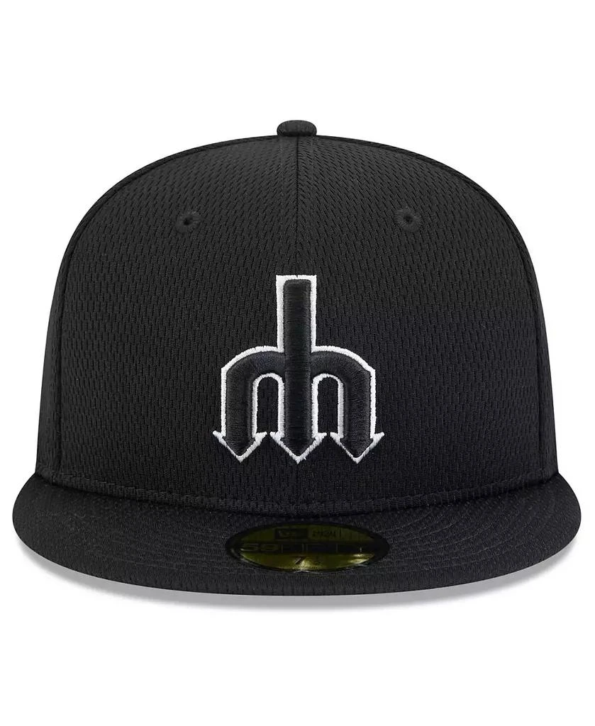 New Era Men's Black Seattle Mariners 2025 MLB Clubhouse 59FIFTY Fitted Hat 5