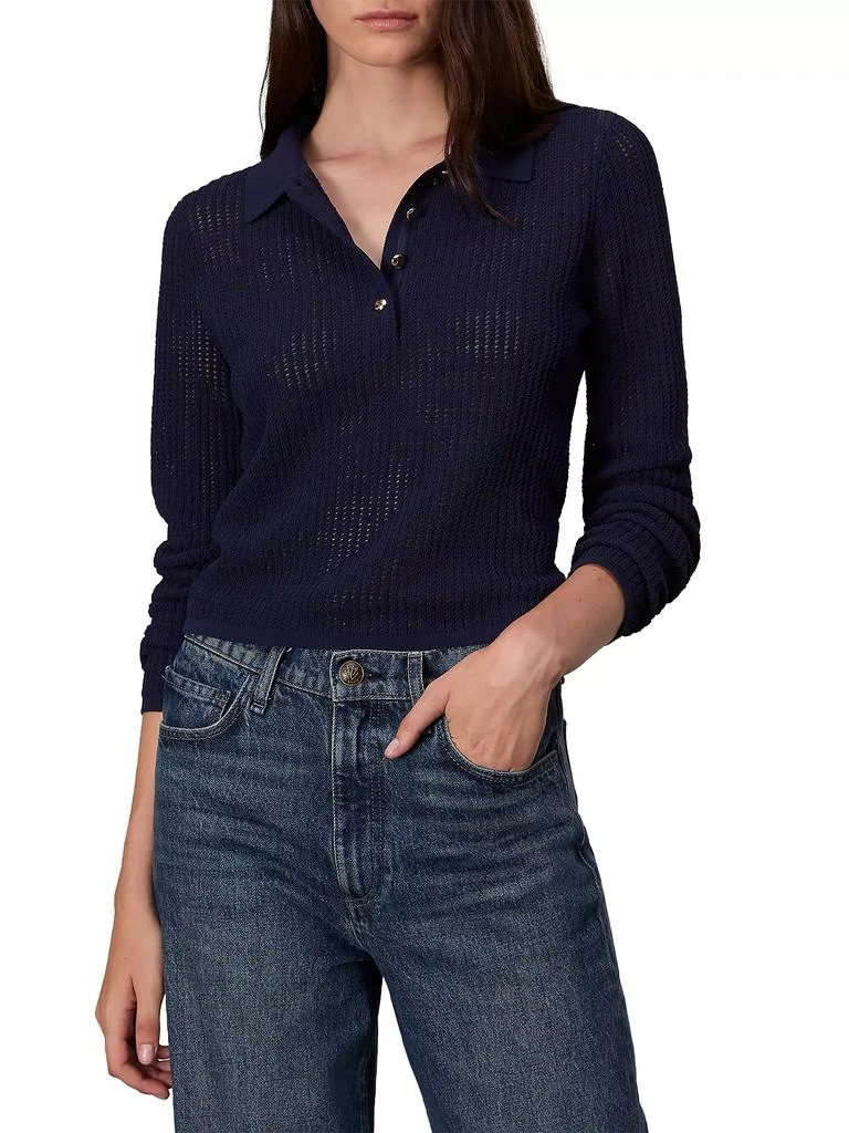 Rag & Bone Viola Cotton-Blend Knit Polo Sweater 3